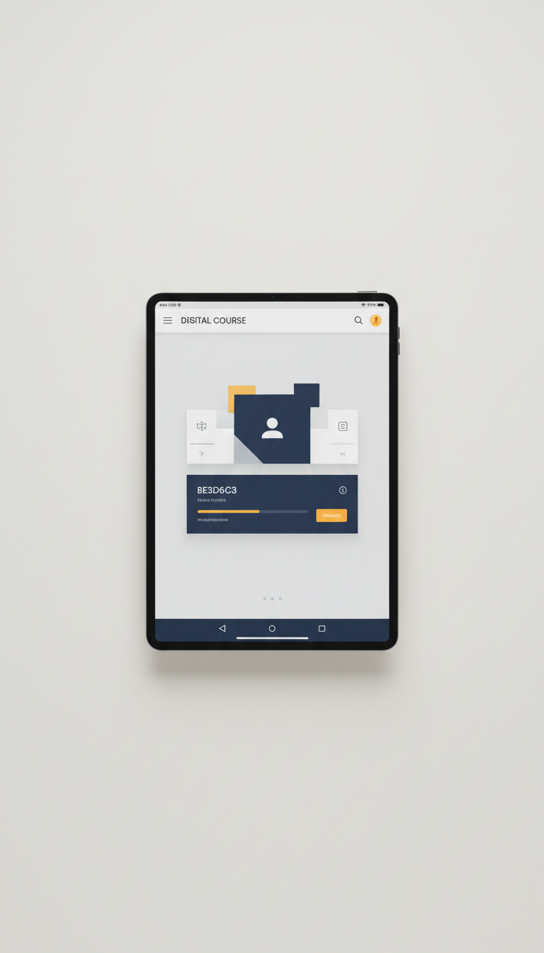 Course Platform Tablet Interface